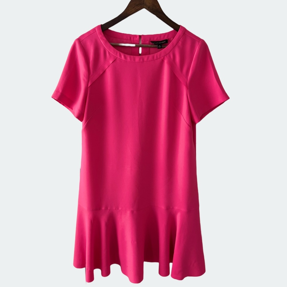 Banana Republic Pink Flared Hem Dress, Size 12